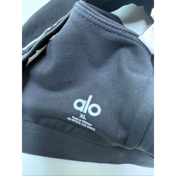 Alo Yoga Airbrush Heart Throb Bra Black/ White  EUC - Picture 6 of 6